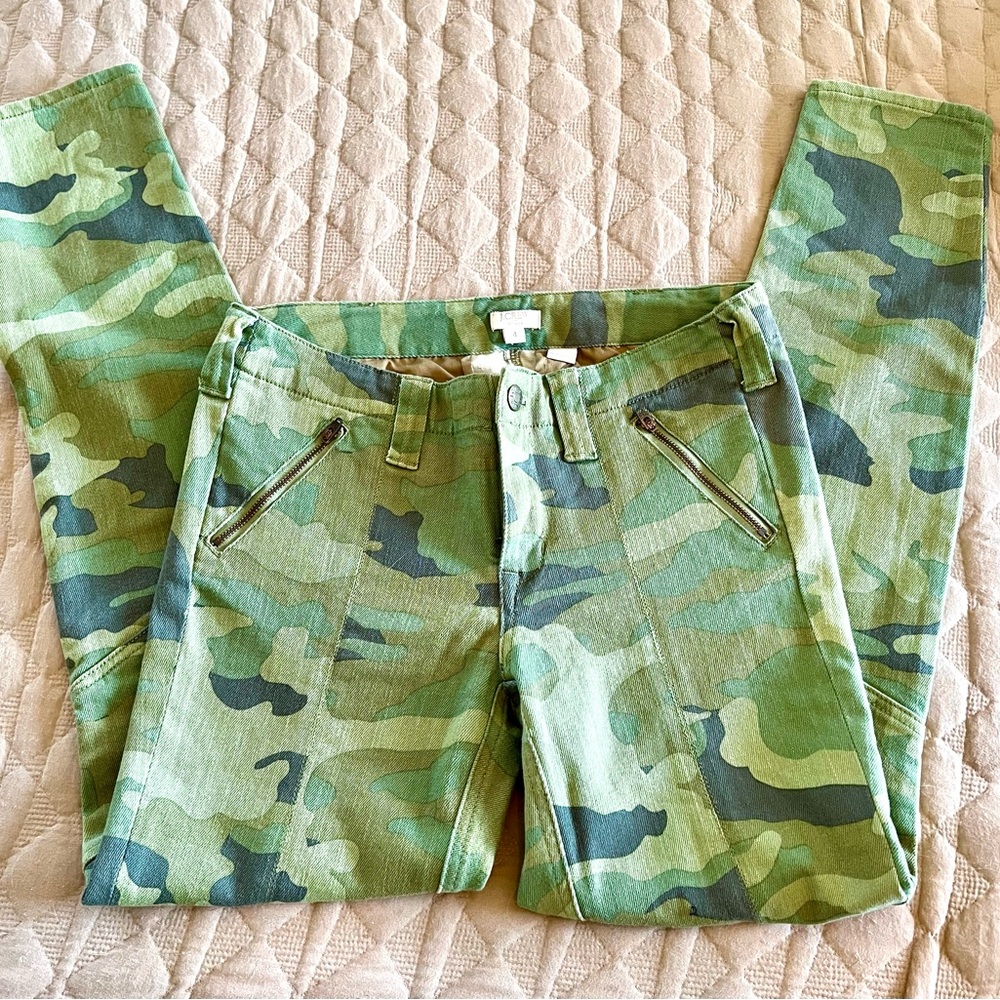 J. Crew Women's Skinny Jeans - Camouflage Green